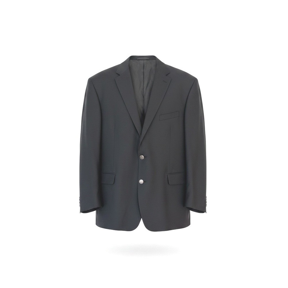 Stafford Essentials 52R Mens Black Two Button Blazer Sport Coat Regular Fit